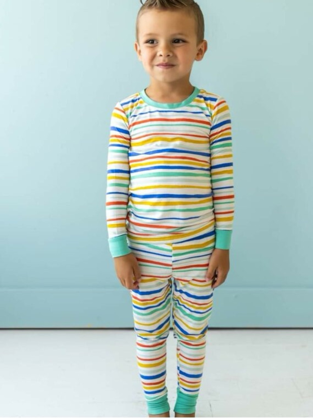 Little Sleepies summer stripes 2 piece 2T